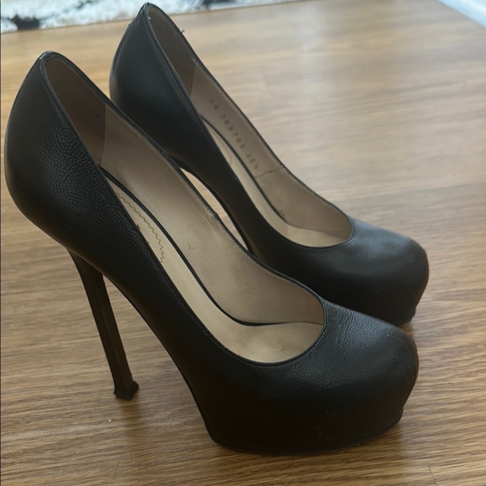 YSL Black Tribtoo Pumps